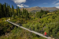 suspension-bridge-queenstow-bike wine tour
